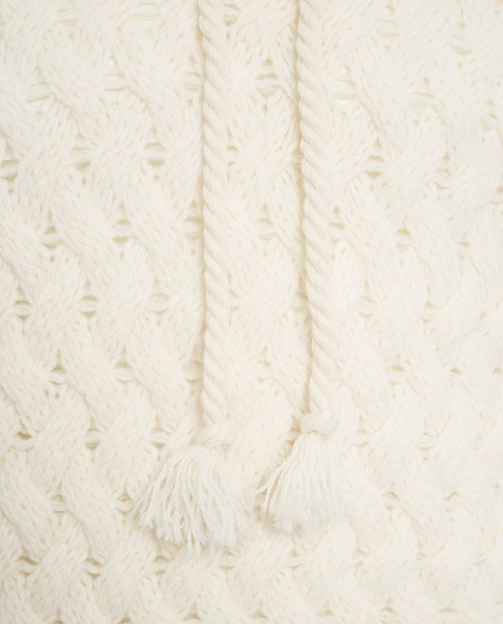 Amaranto Cable knit hoodie Wit