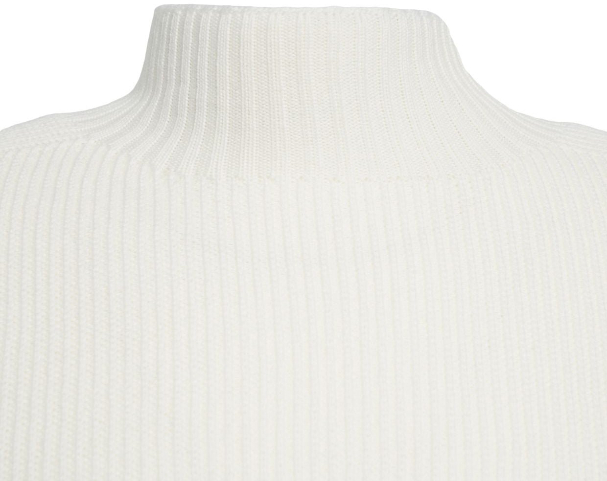 Amaranto Knit sweater with stand-up collar Wit