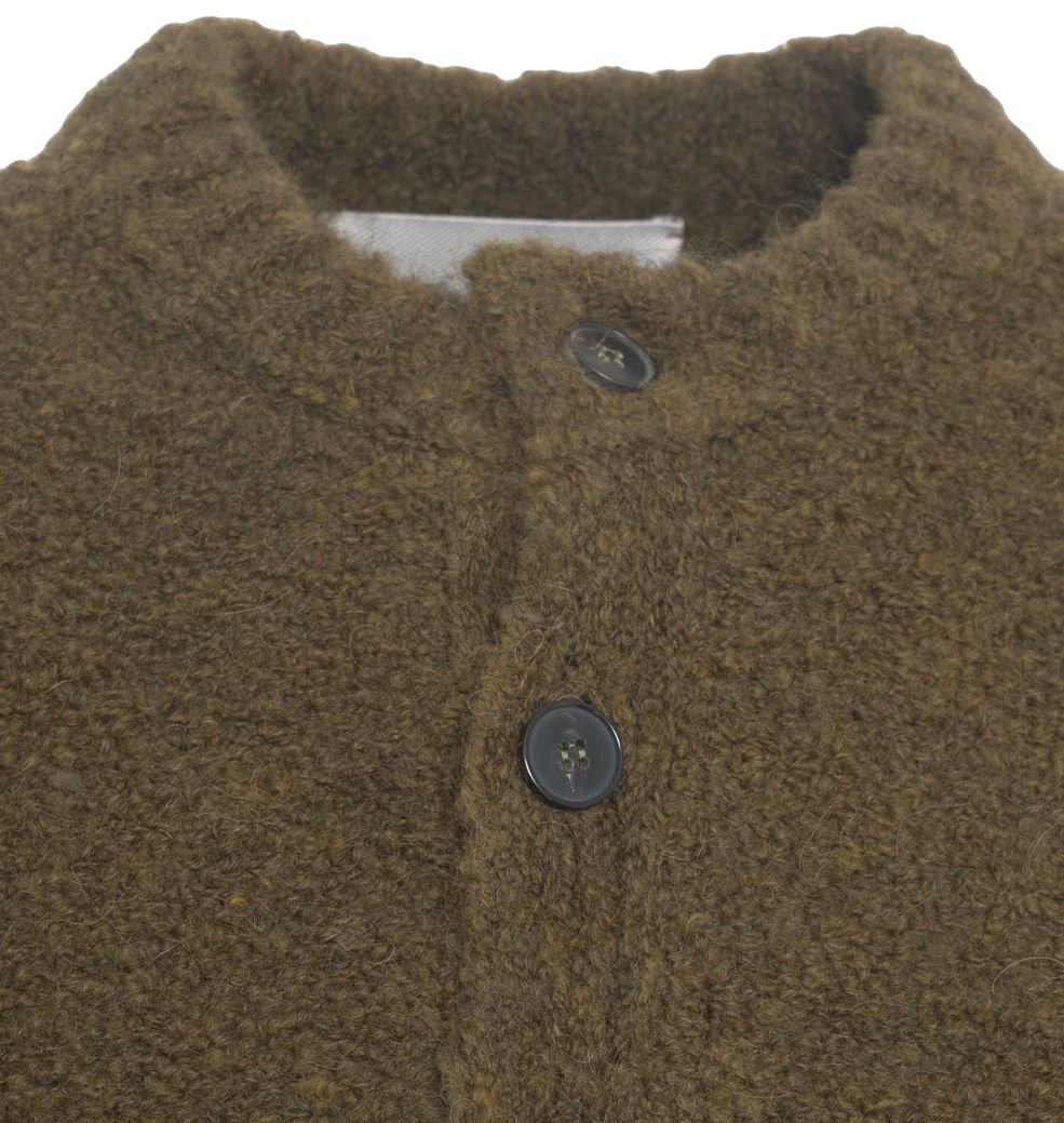 Amaranto Knit sweater with stand collar Groen