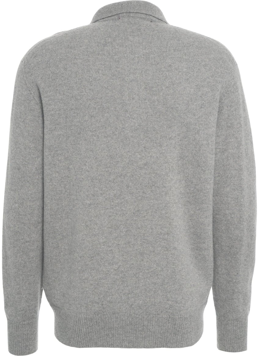 Amaranto Pullover with polo collar Beige