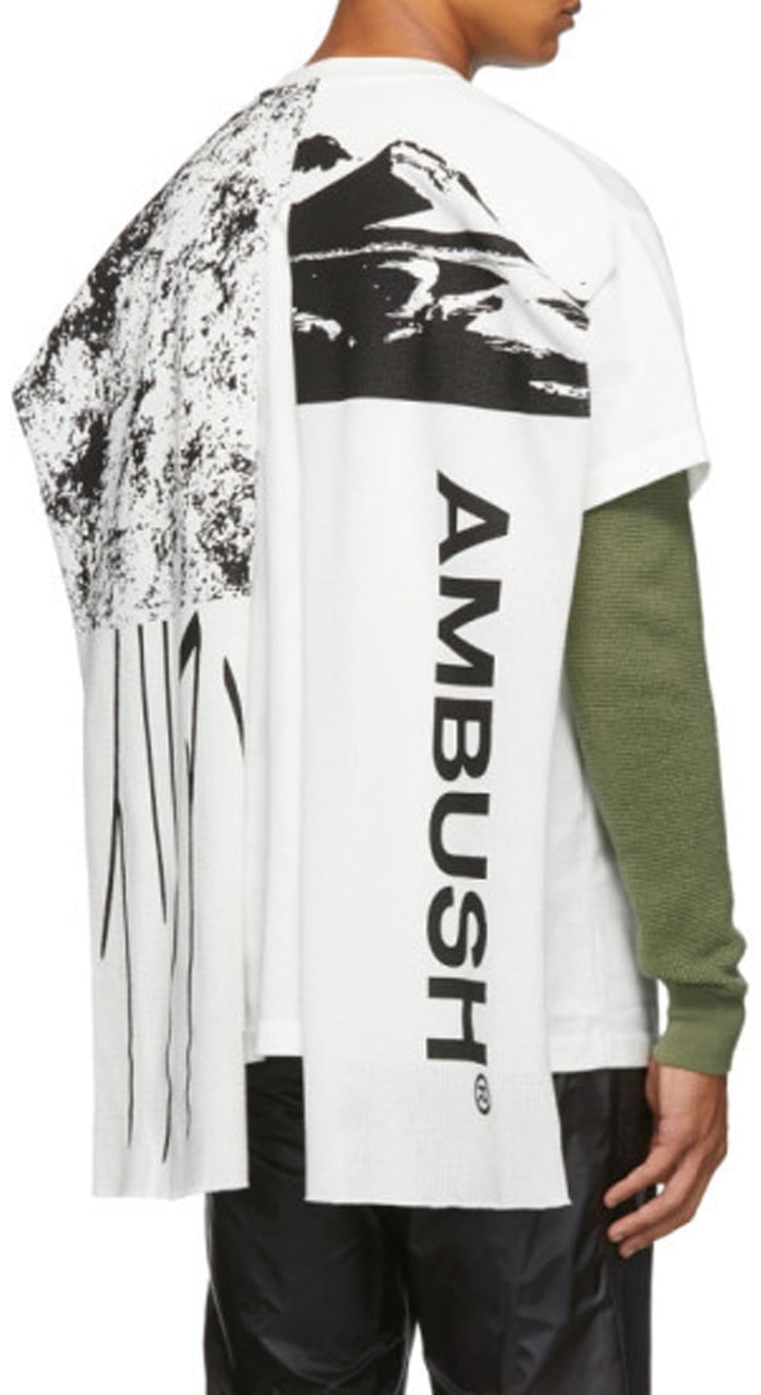AMBUSH Ambush White Cape T-Shirt Wit