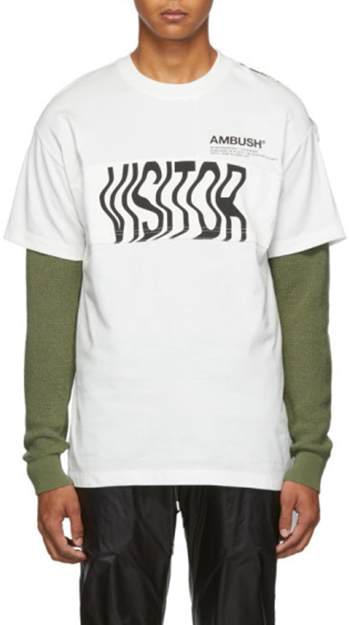 AMBUSH Ambush White Cape T-Shirt Wit