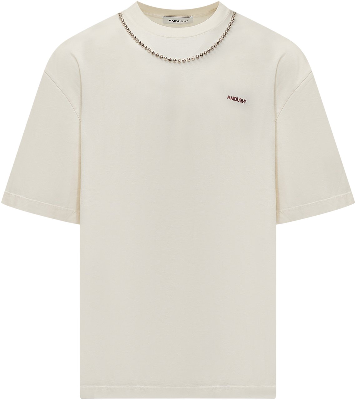 AMBUSH T-Shirt Ballchain Beige
