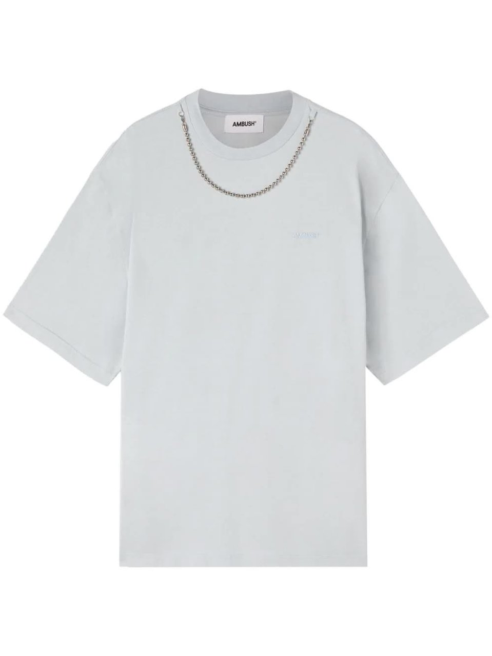 AMBUSH Blue Ballchain Detail Organic Cotton T-Shirt Wit
