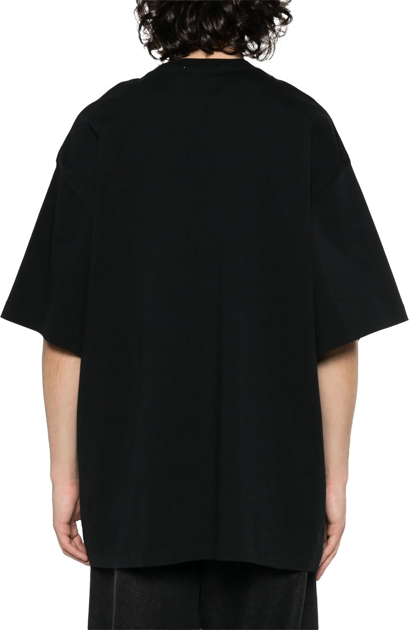 AMBUSH Black Ballchain Detail Organic Cotton T-Shirt Zwart