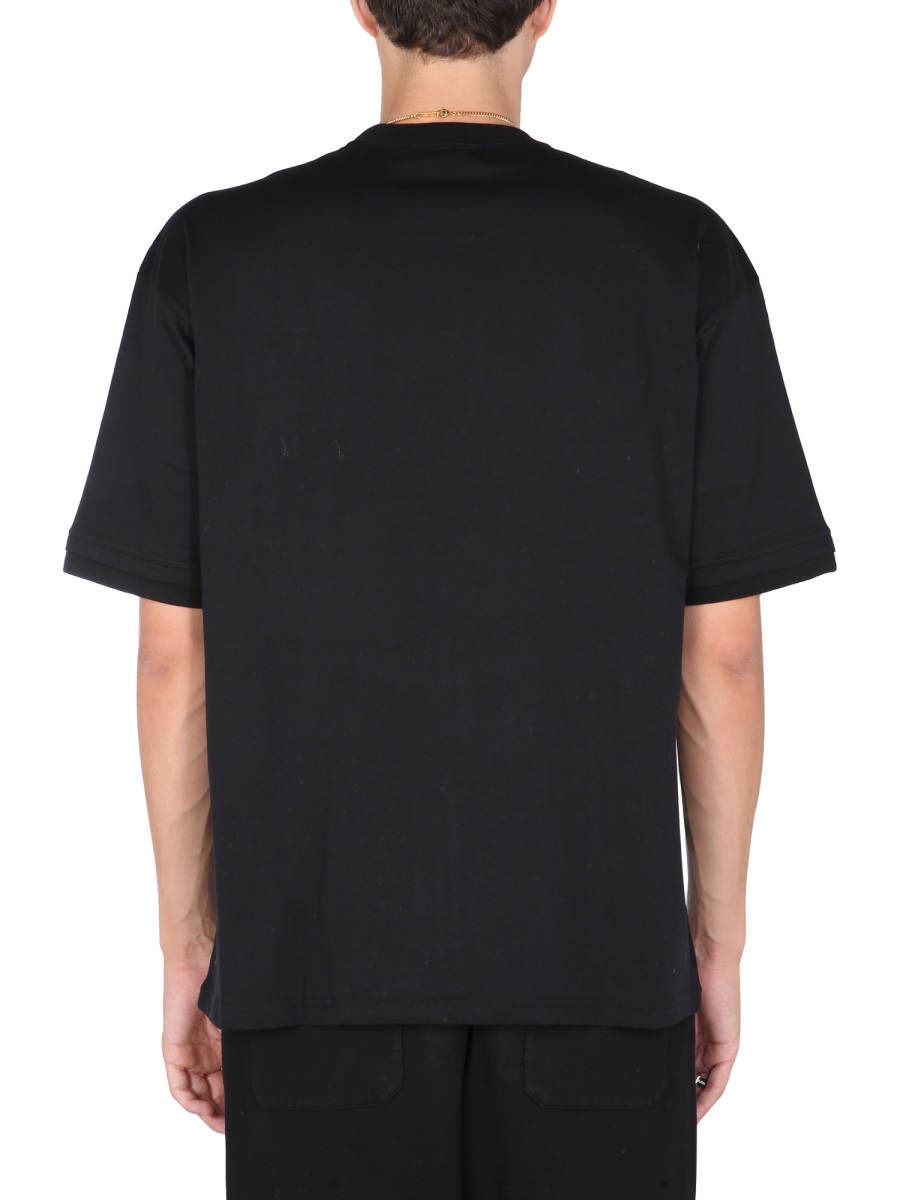 AMBUSH Crew Neck T-Shirt with Iconic Chain Embroidery Zwart