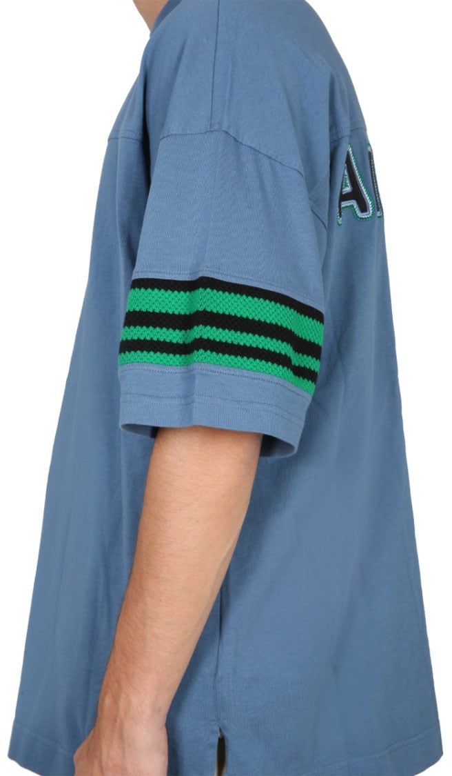 AMBUSH Loose-Fitting T-Shirt With Logo Patch Blauw