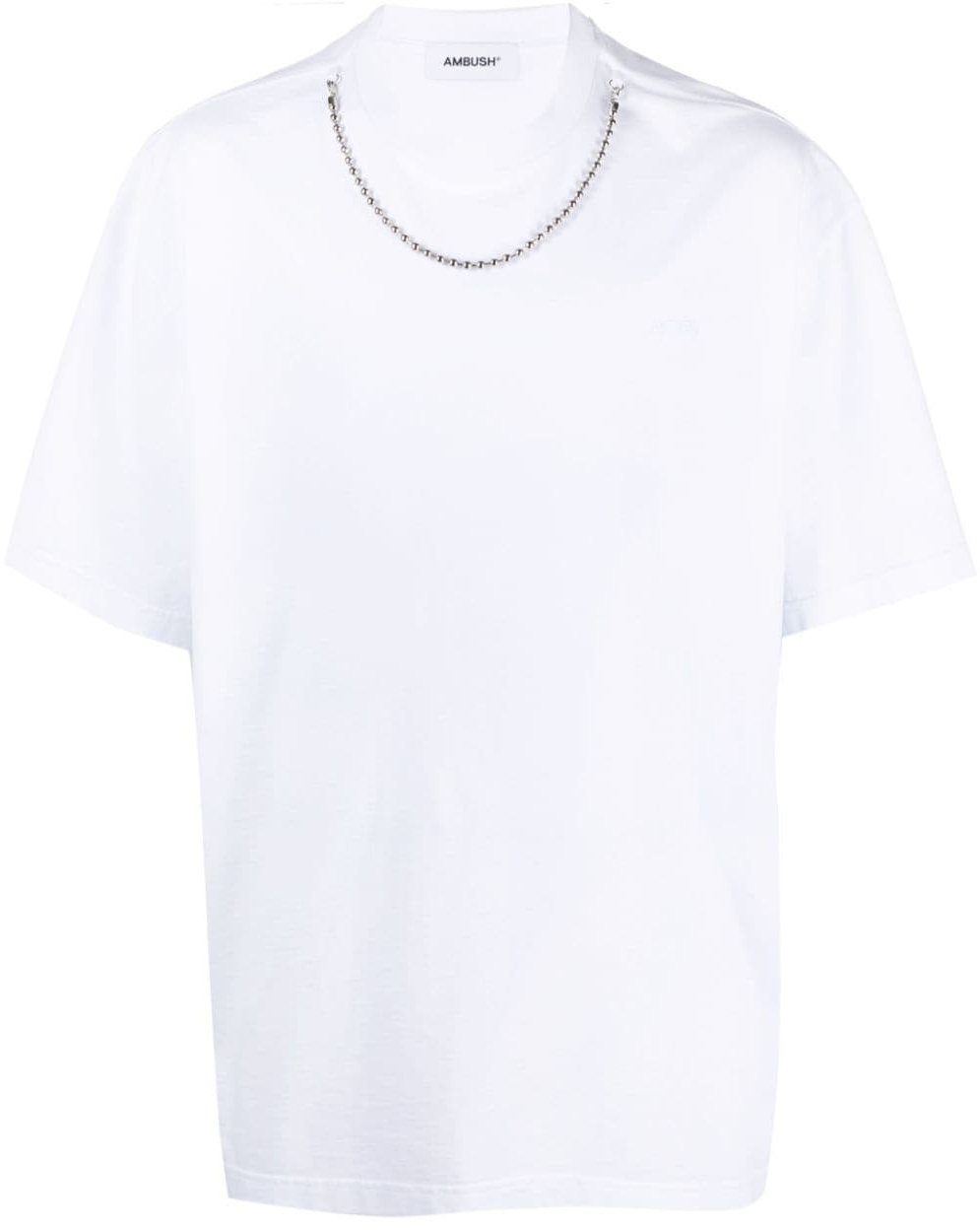 AMBUSH White Ballchain Loose-Fitting Cotton T-Shirt Wit