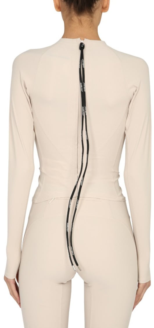 AMBUSH Fitted Long Sleeve Polo Neck Top Neutraal
