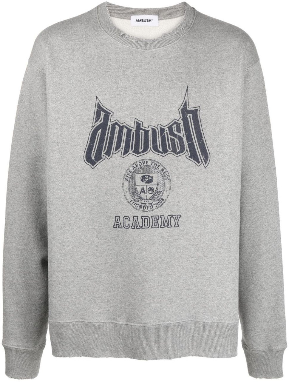AMBUSH Heather Grey Academy Graphic Cotton Sweatshirt Wit