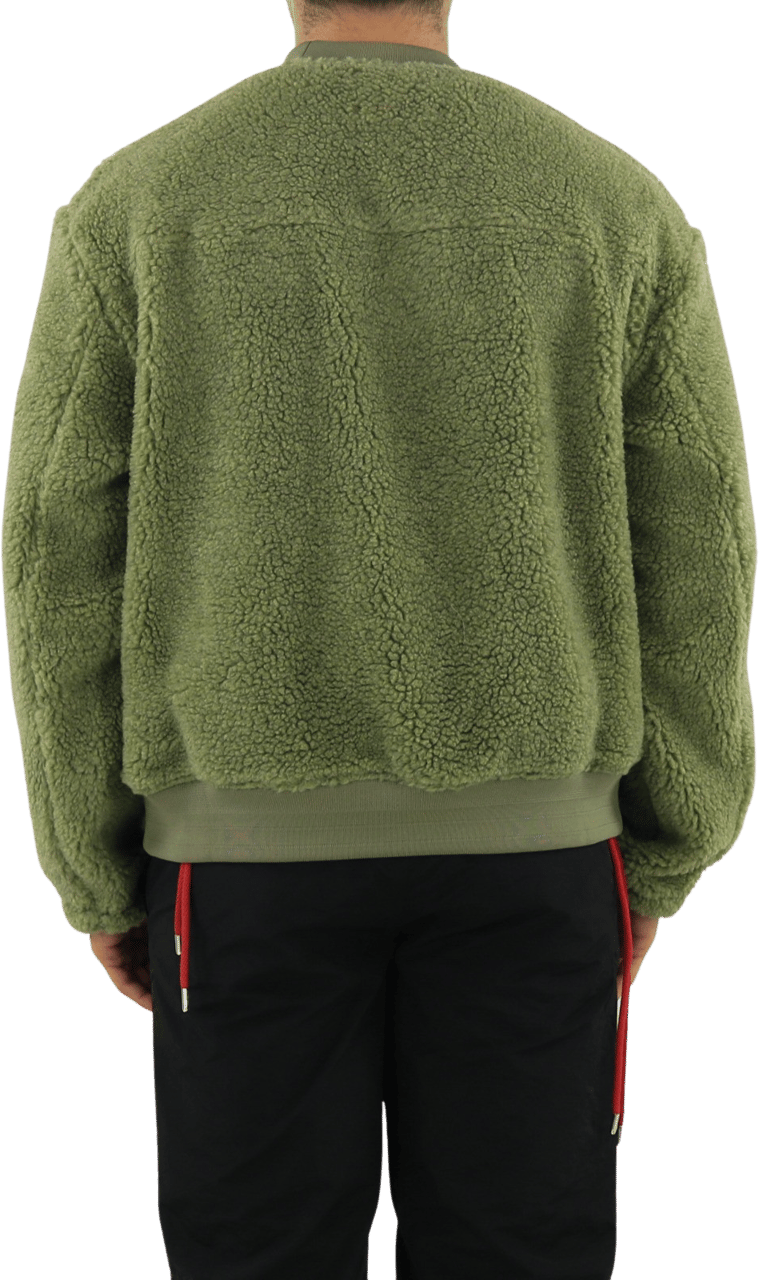 AMBUSH Heren Fleece Top Kaki Kaki Groen