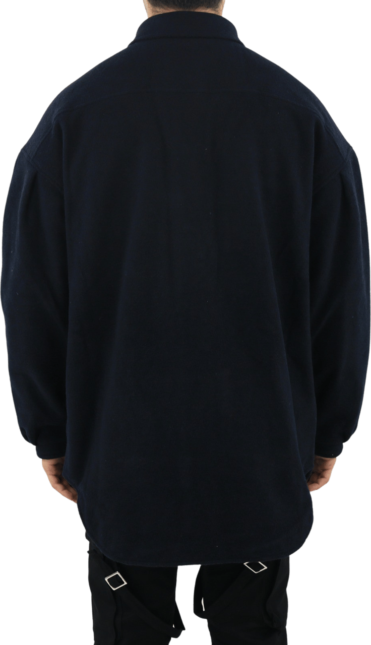 AMBUSH Heren Oversized Shirt Coat Navy Blu Blauw