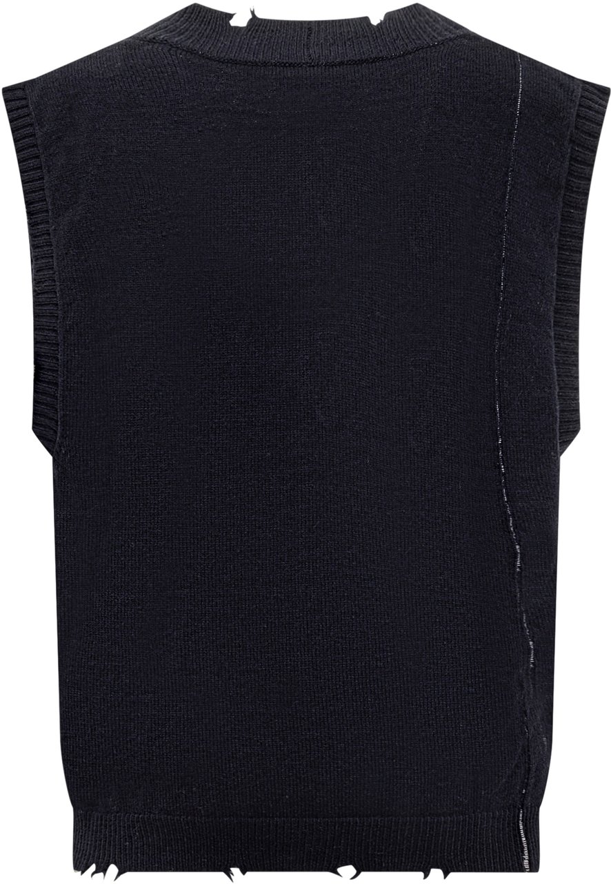 AMBUSH Gilet Repair Stitch Blauw