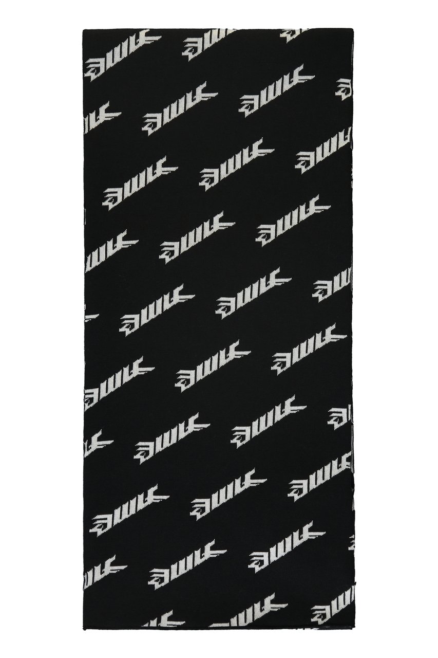 AMBUSH Virgin wool scarf Zwart