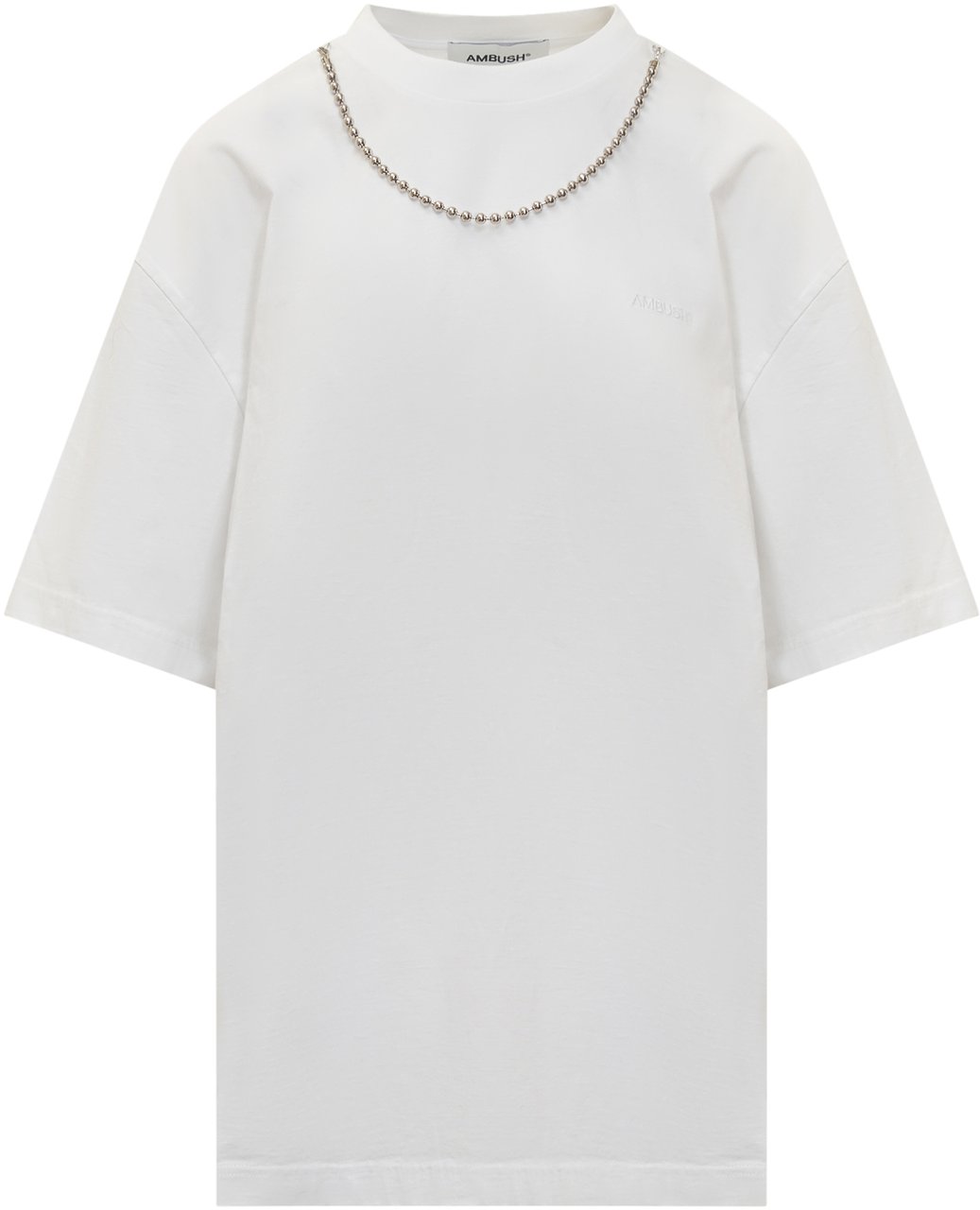 AMBUSH T-Shirt con Catena a Sfere Wit