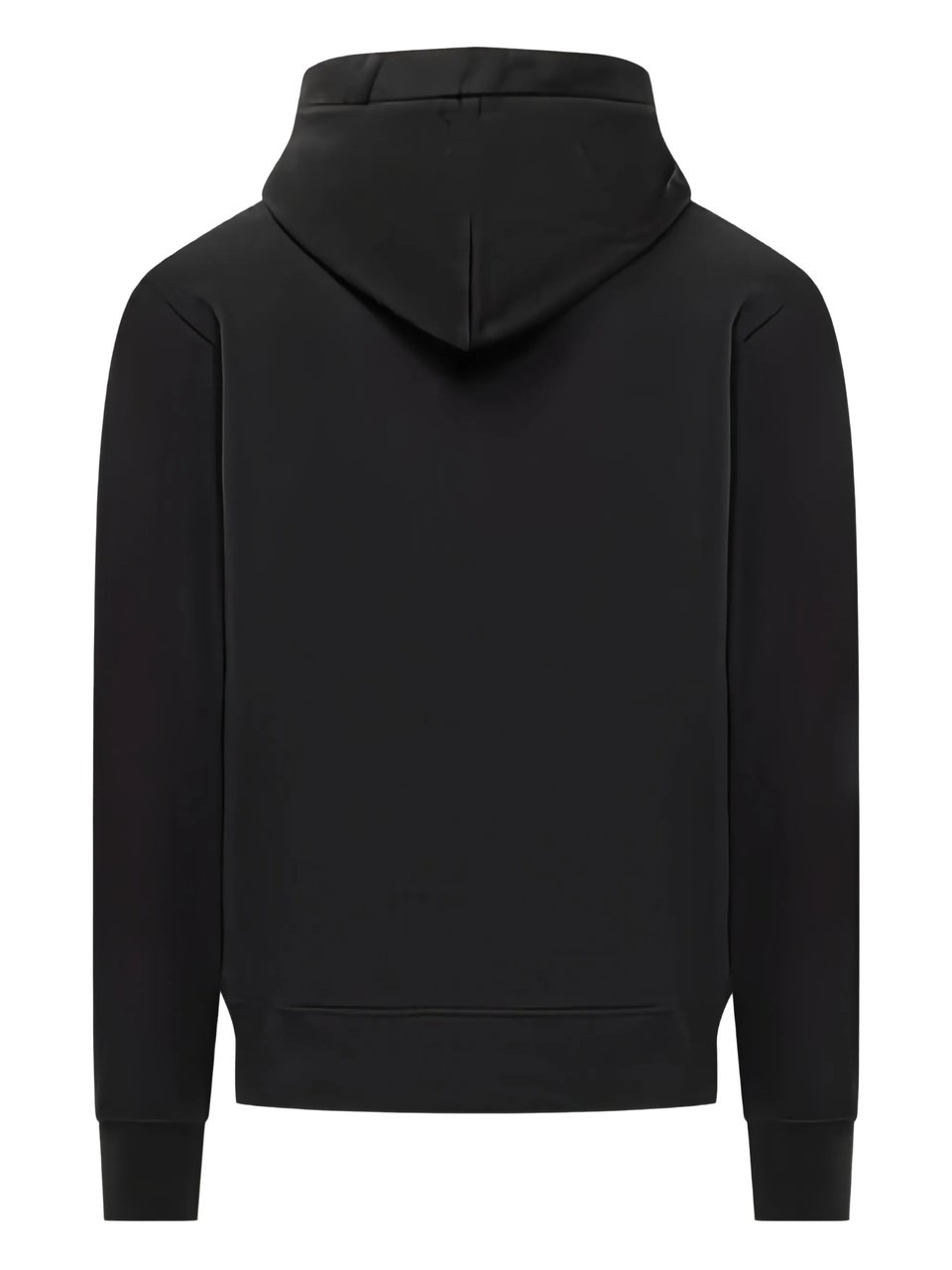AMBUSH Black Ballchain Silver Detail Cotton Hoodie Zwart