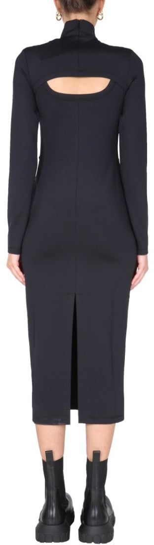 AMBUSH Polo Neck Midi Dress Zwart