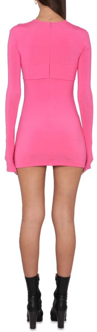 AMBUSH Form-Fitting Pink Mini Dress With Cut-Out Roze
