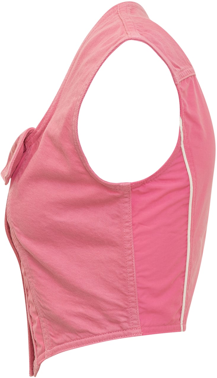 AMBUSH Top in Denim Roze