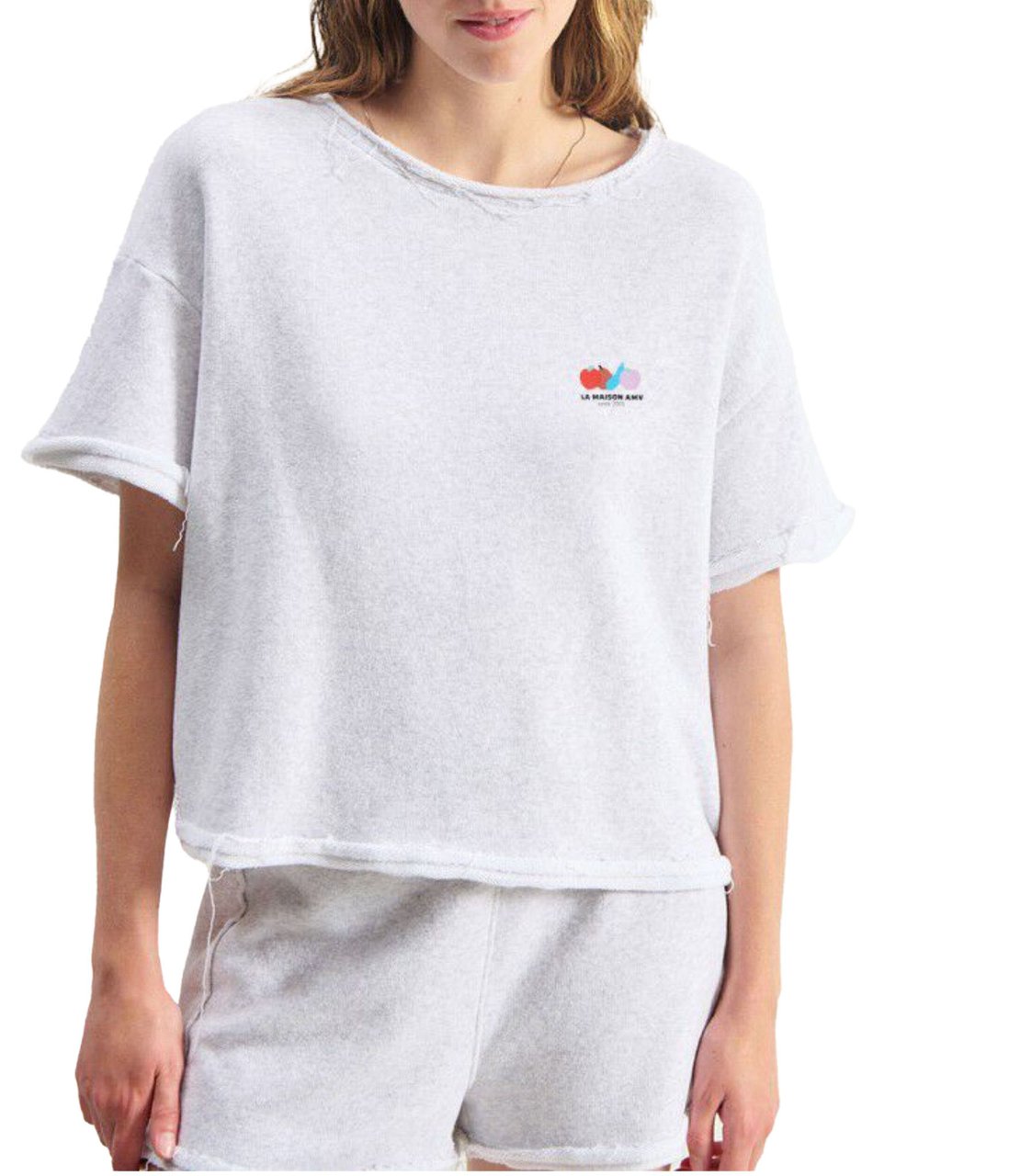 American Vintage American Vintage Atubay T-shirts Lichtgrijs Atu02ae26 Grijs