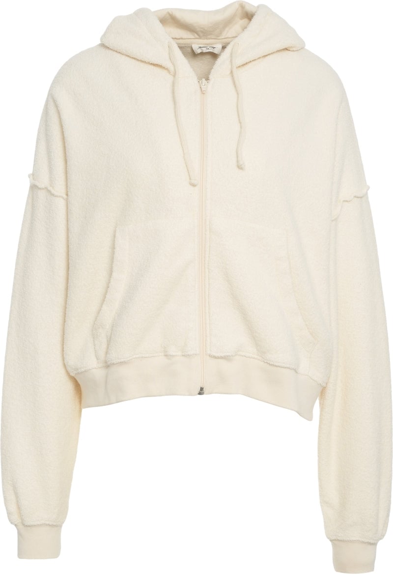 American Vintage Hoodie with zip 'Bobypark' Wit