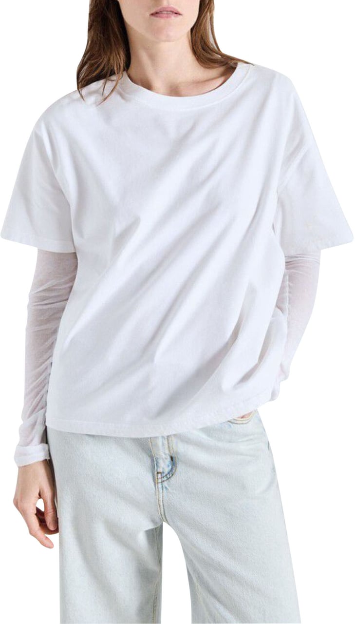 American Vintage American Vintage Fizvalley T-shirts Wit Fiz02ae26 Wit