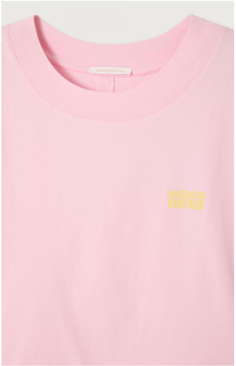 American Vintage American Vintage Gixy T-shirts Lichtroze Gix02be26 Roze
