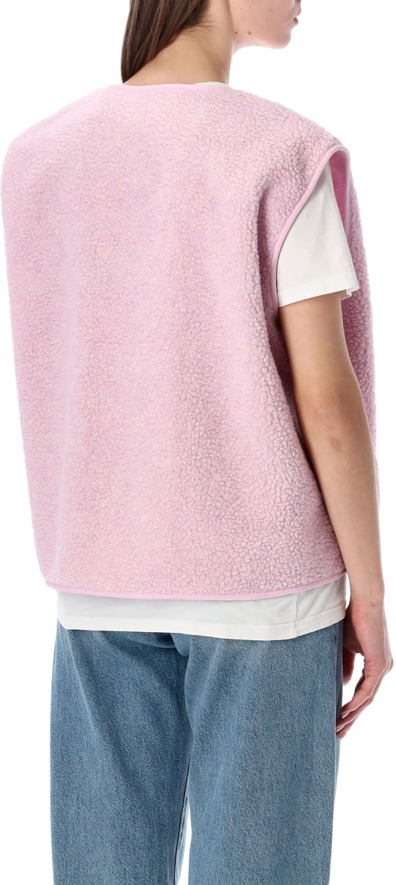 American Vintage Hok Town Pile Gilet Rosa Roze