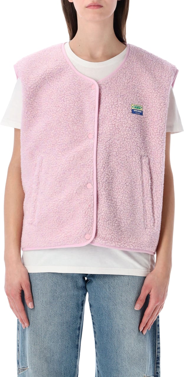 American Vintage Hok Town Pile Gilet Rosa Roze