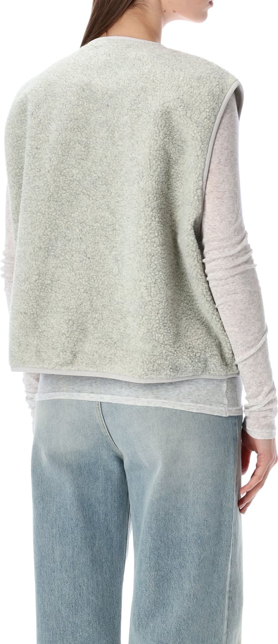American Vintage Hoktown Gilet Polar Melange Lichtgrijs