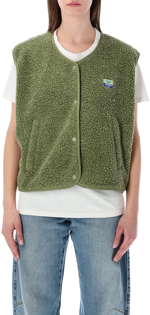 American Vintage Hoktown Gilet Rive Military Green Donkergroen