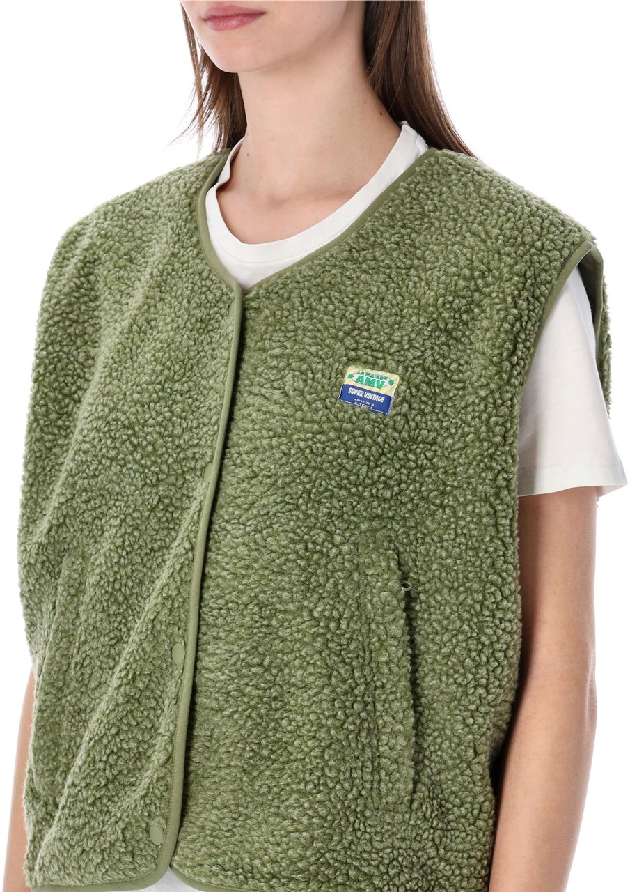 American Vintage Hoktown Gilet Rive Military Green Donkergroen