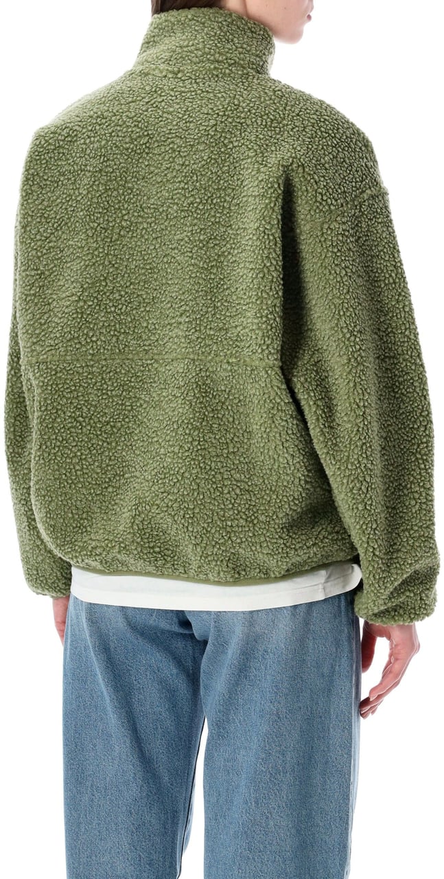 American Vintage Bomber Zip Rive Military Green Donkergroen