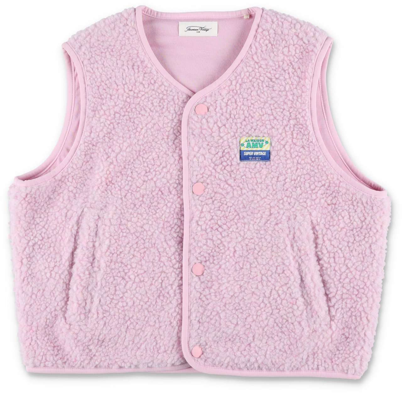 American Vintage Vest Teddy Pile Rosa Roze