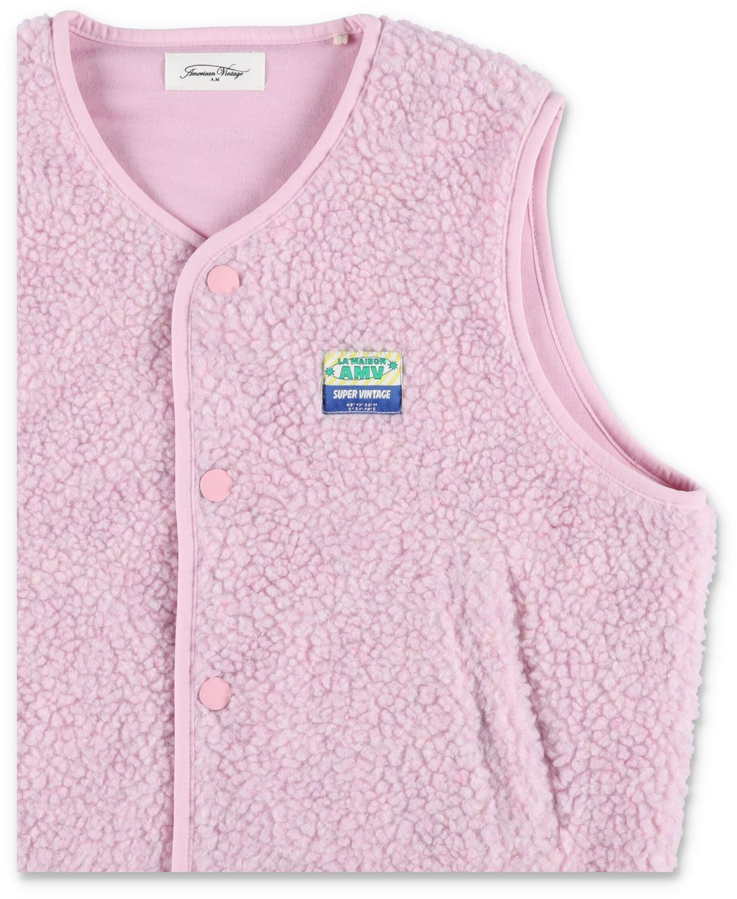 American Vintage Vest Teddy Pile Rosa Roze