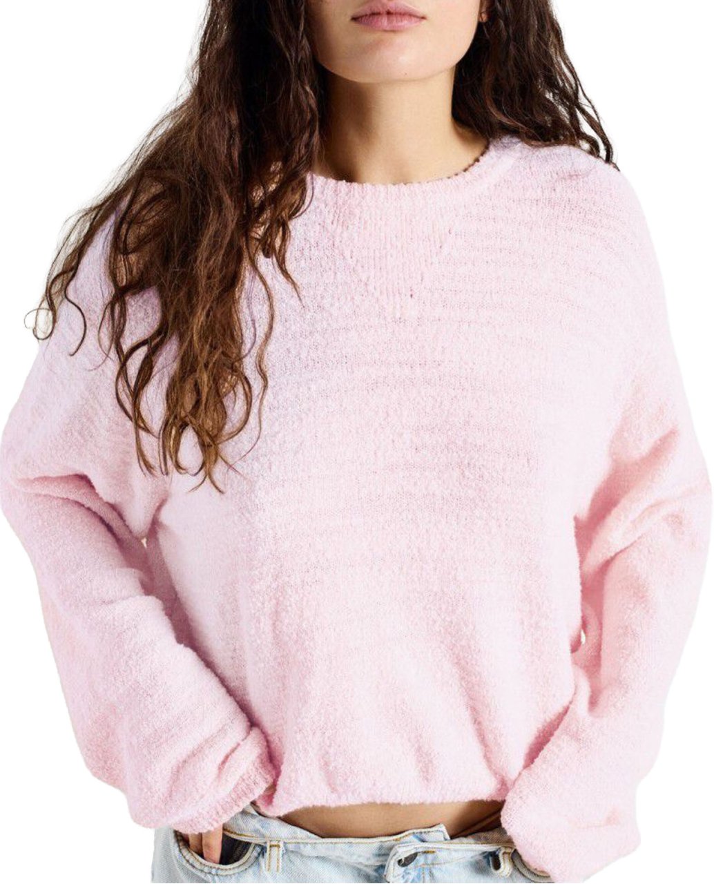 American Vintage Ligeway Sweaters Lichtroze Lig18ae25 Roze