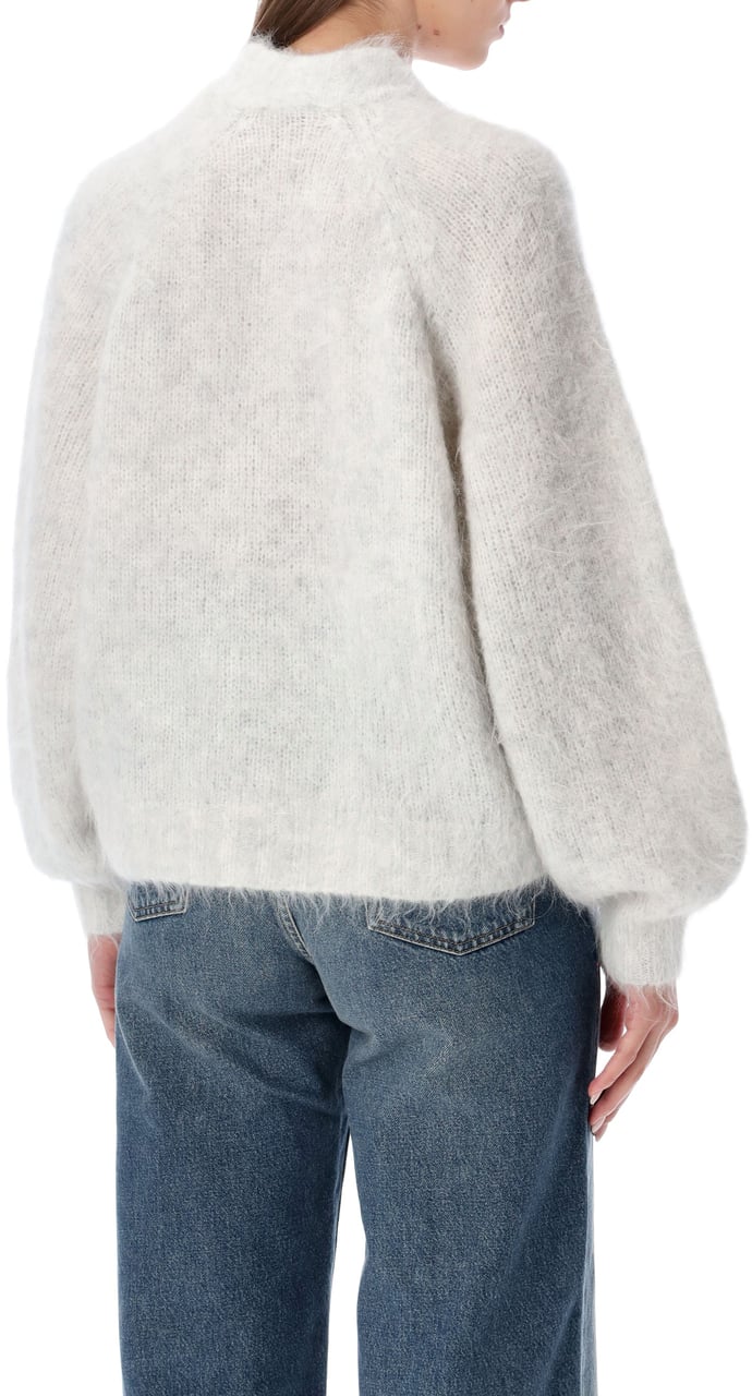 American Vintage Niby Zip Knit Polar Melange Grijs