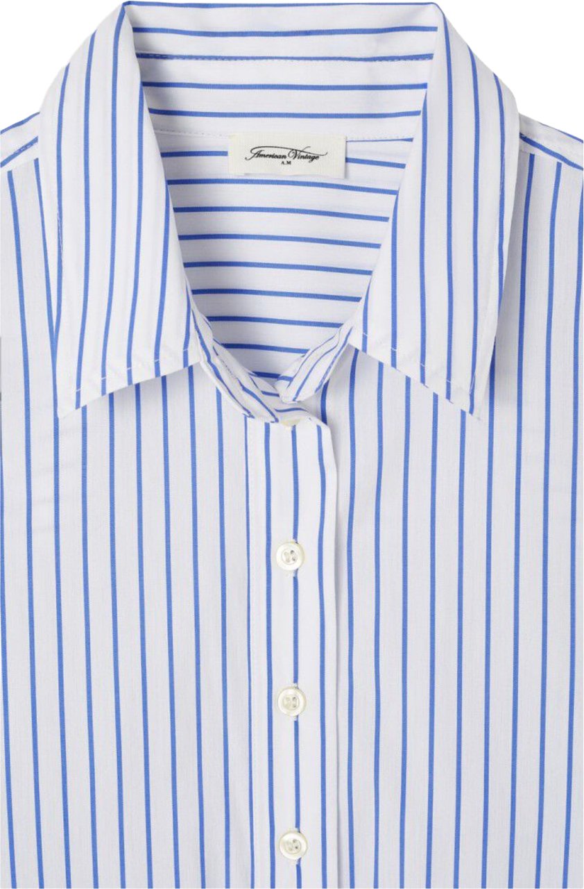 American Vintage Nurway Blouses Blauw Nur06ah26 Blauw