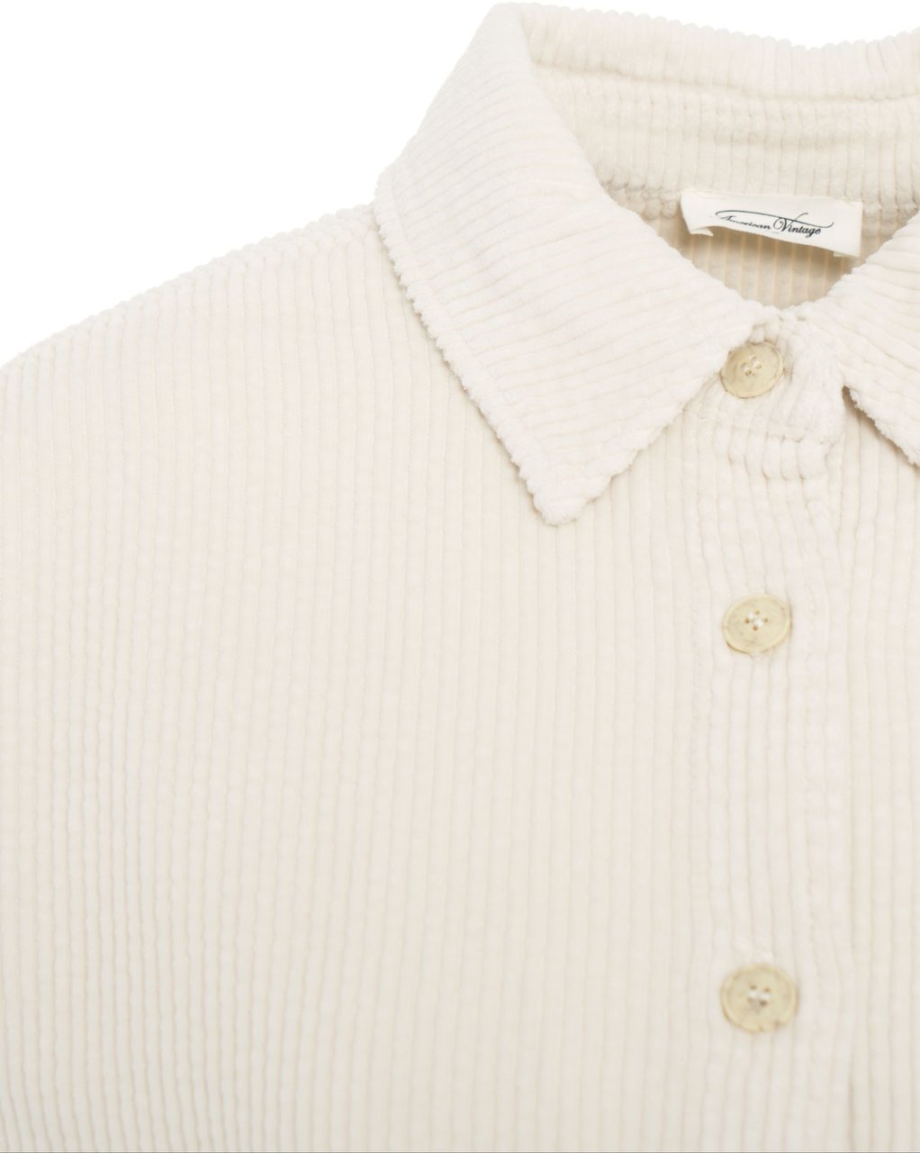 American Vintage Corduroy shirt 'Padow' Wit
