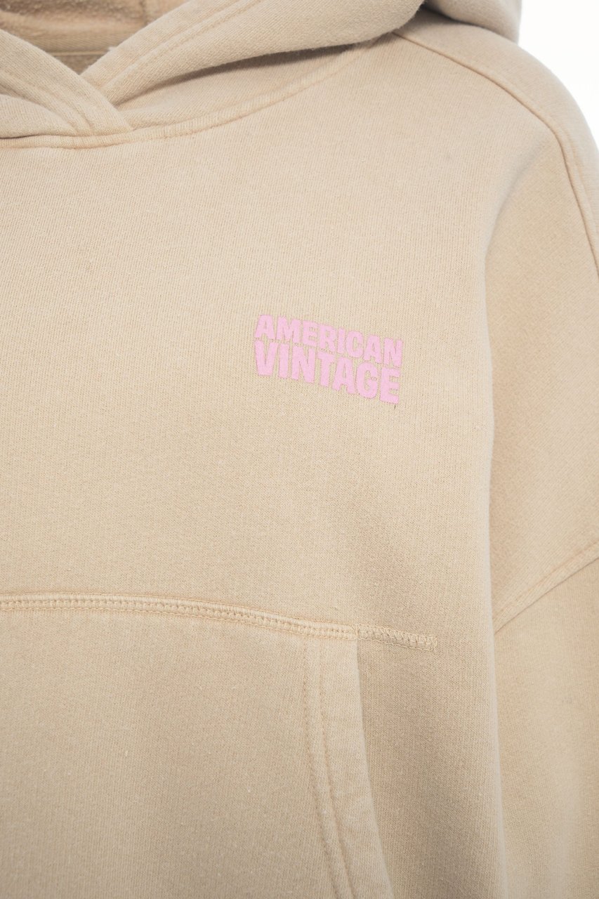 American Vintage Hoodie with logo Beige