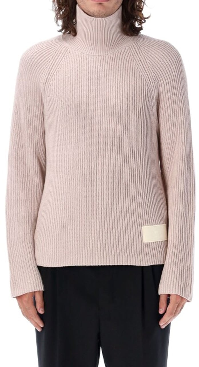 Ami Paris Turtleneck Sweater Roze