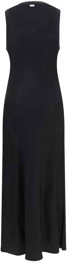Ami Paris Black Viscose Casual Dress Zwart