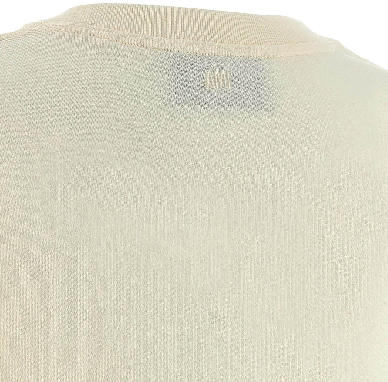 Ami Paris Beige Cotton T-Shirt Bruin