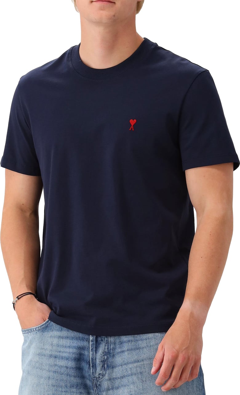 Ami Paris T-shirt Blauw Blauw