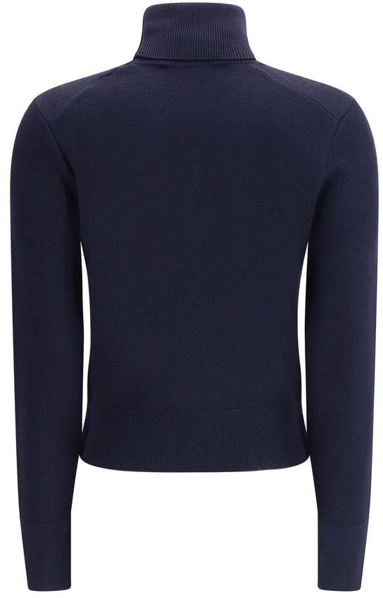 Ami Paris Blue Merino Wool Turtleneck Blauw