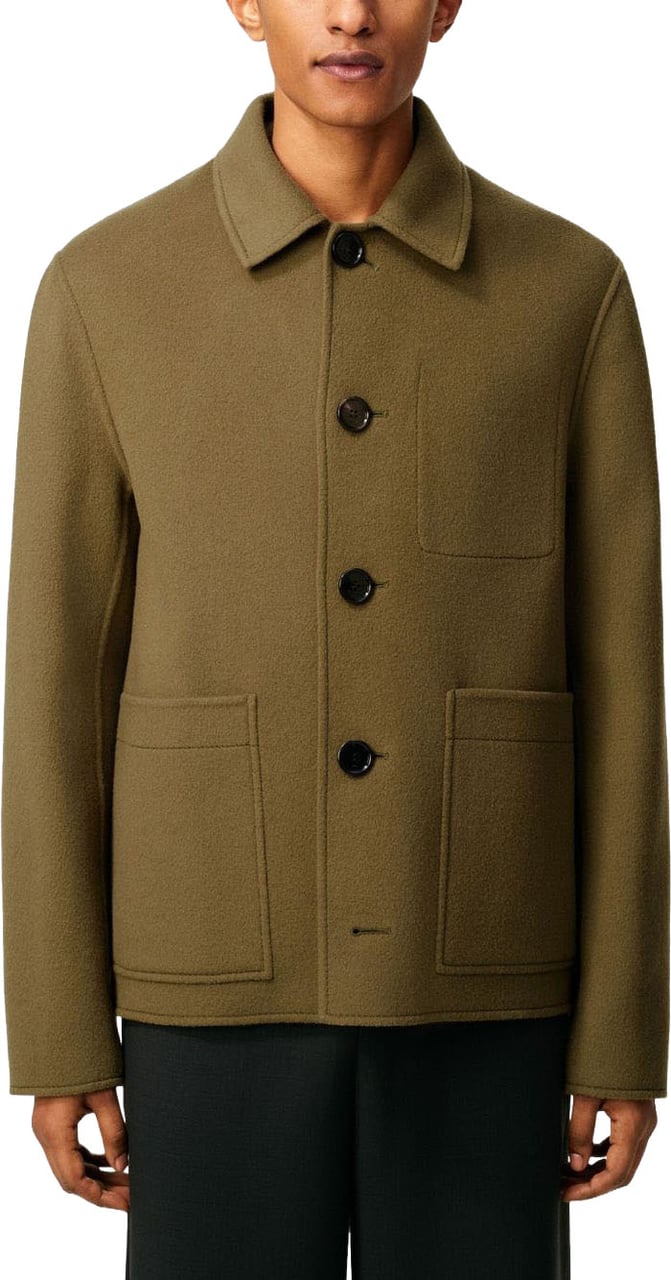 AMI Paris Boxy Brown Jacket Bruin