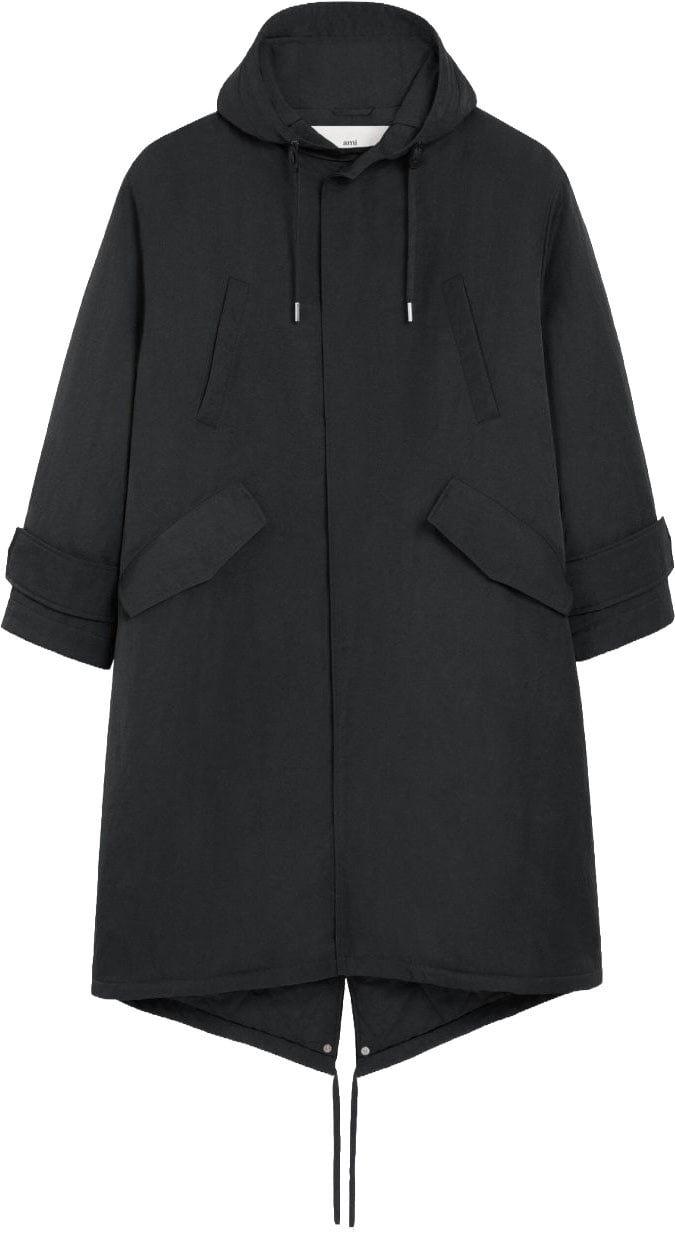 AMI Paris Padded Anthracite Jacket Zwart