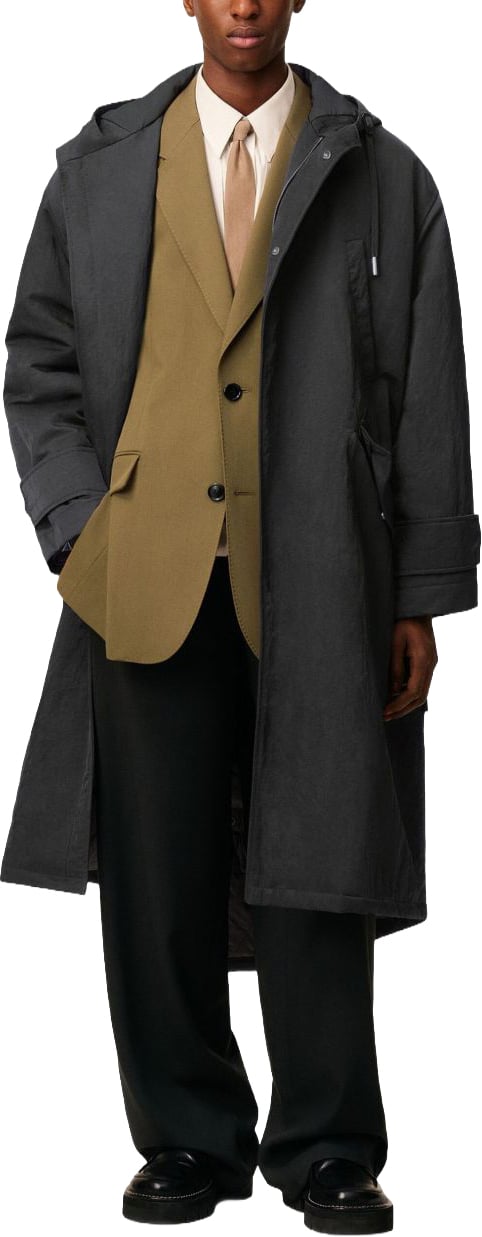AMI Paris Padded Anthracite Jacket Zwart