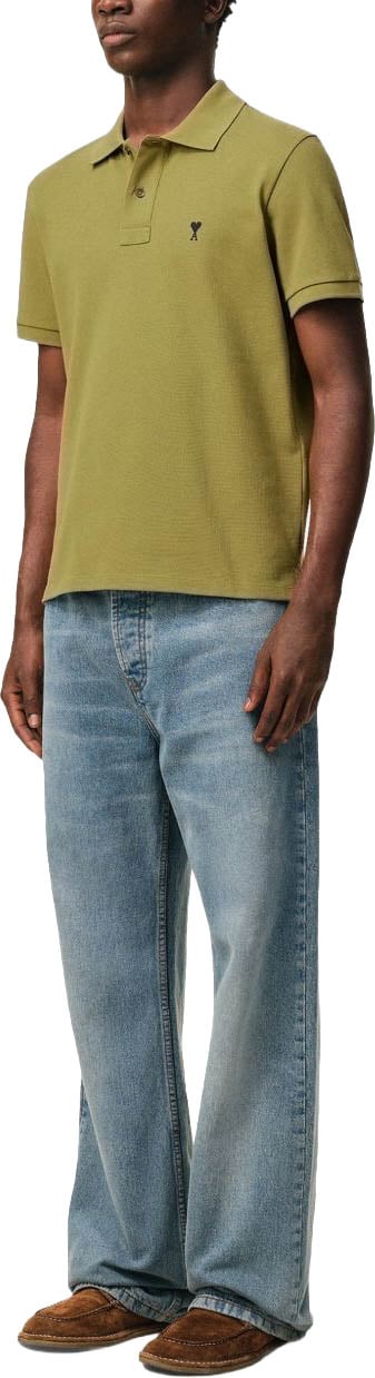 AMI Paris Short-Sleeved Polo Shirt Groen