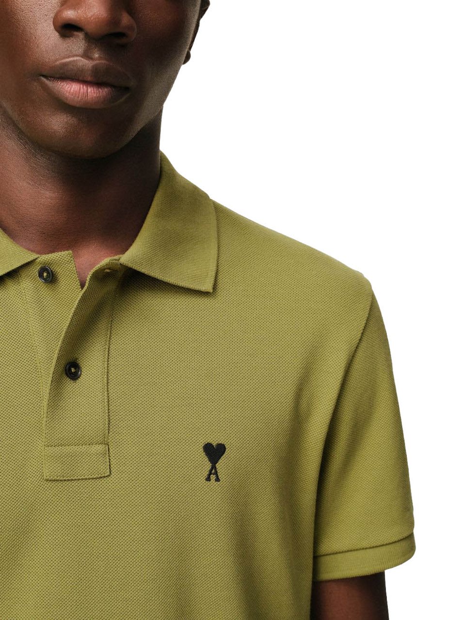 AMI Paris Short-Sleeved Polo Shirt Groen